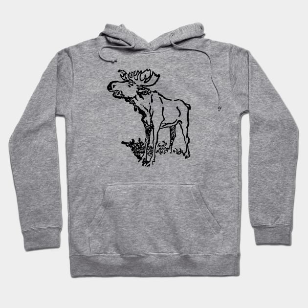 Moose Hoodie by scdesigns